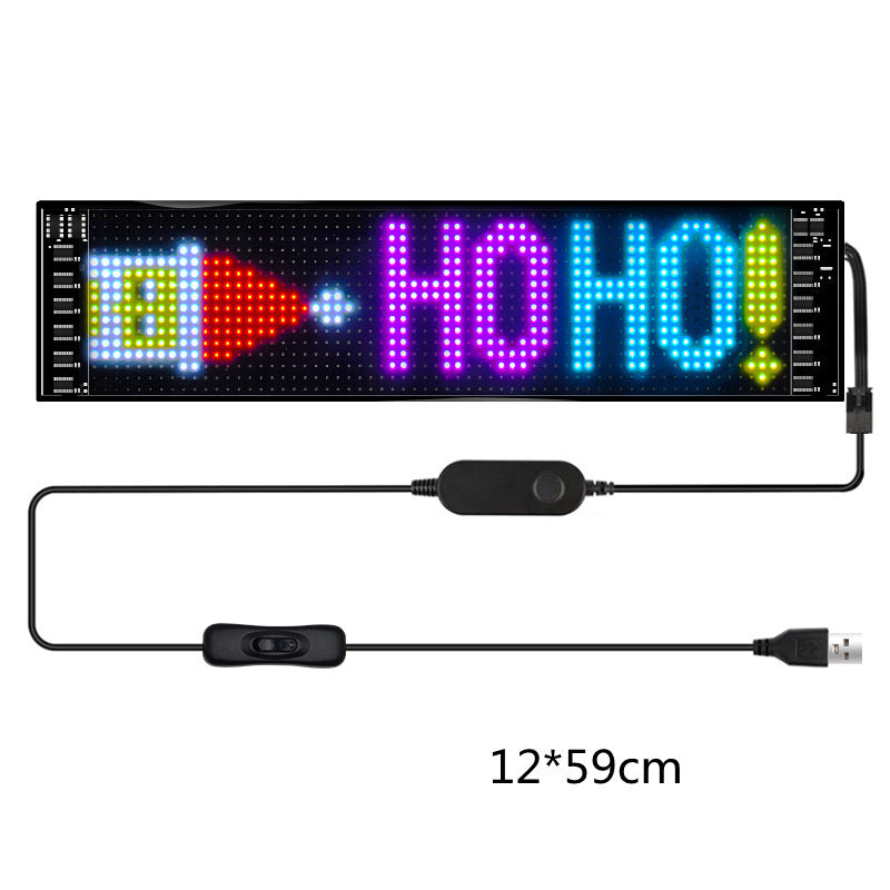 Programmable Car LED Sign LED Full-color Ultra-thin Display Screen Car Display Animation