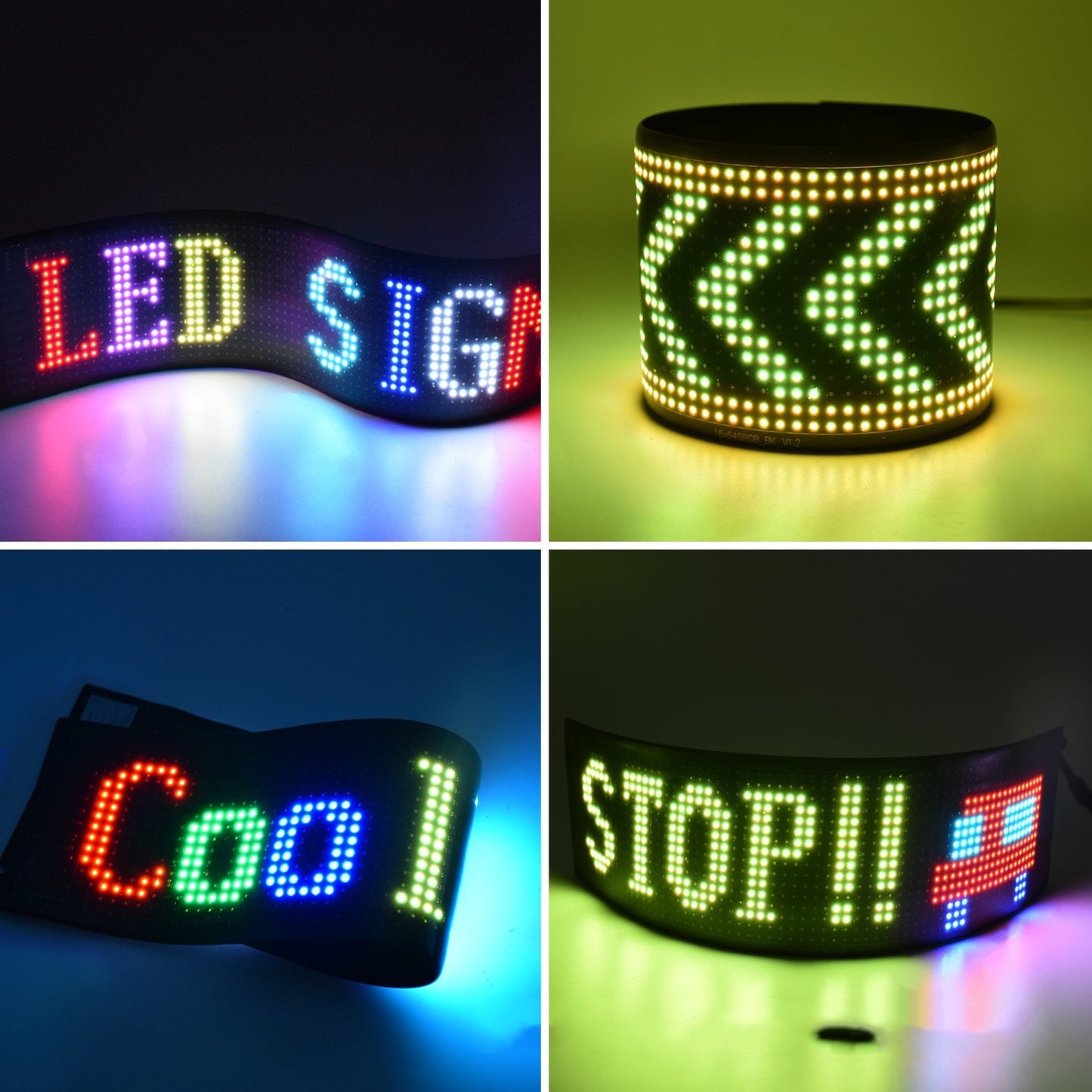 Programmable Car LED Sign LED Full-color Ultra-thin Display Screen Car Display Animation