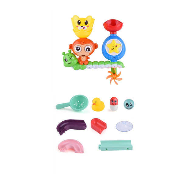 Playing with fun baby water toys