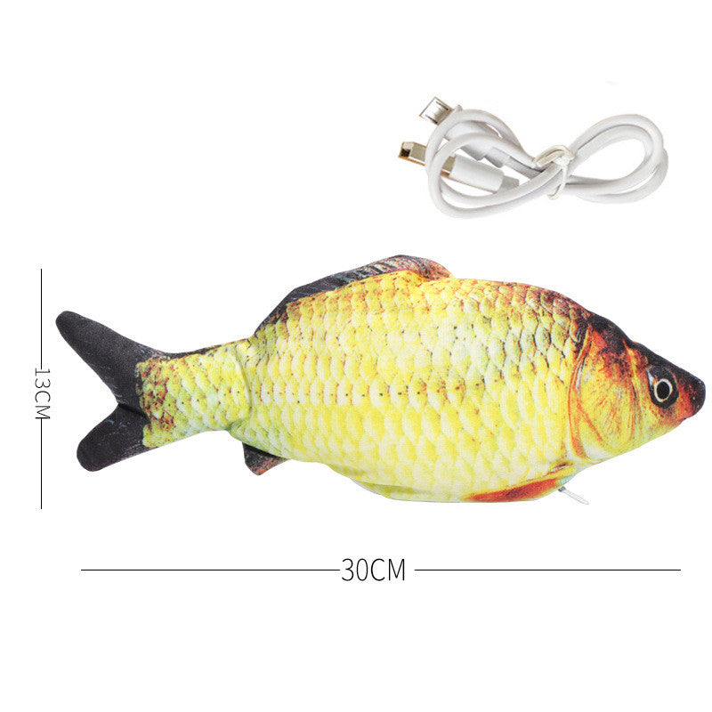 Simulation Fish Toy, Electric Cat Toy, USB Charging, Beating Fish Plush Toy