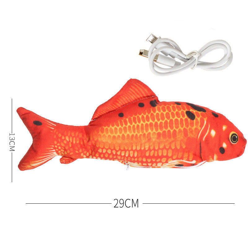 Simulation Fish Toy, Electric Cat Toy, USB Charging, Beating Fish Plush Toy