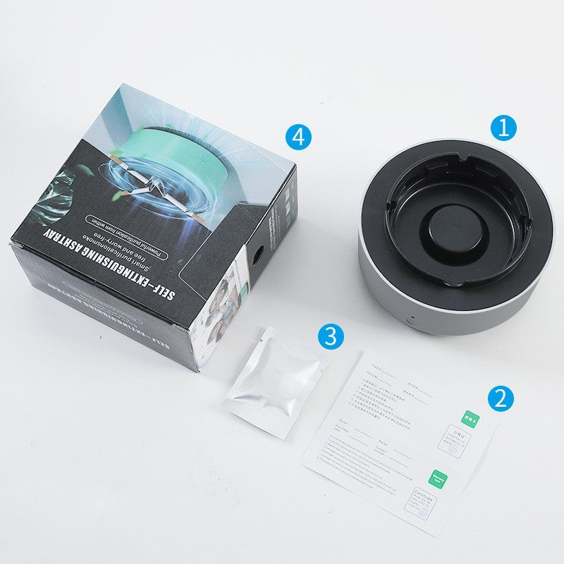 Smoke Removal Air Purification Ashtray Anion Purification Practical Automatic Purifier Ashtray Portable Gadgets For Car