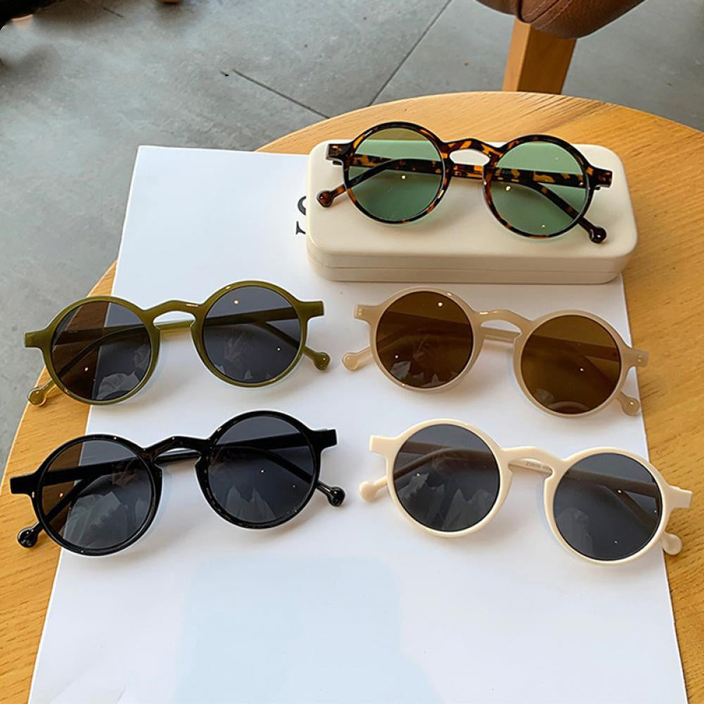Stylish Small Round Frame Match UV Protection Sunglasses