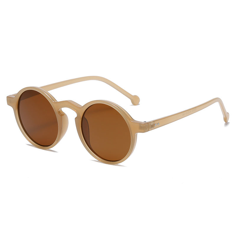 Stylish Small Round Frame Match UV Protection Sunglasses