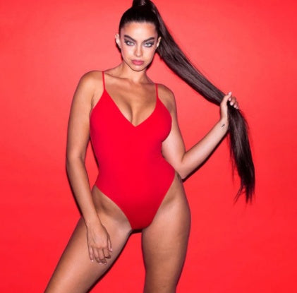 Summer Bikini Backless String Large Size Sexy Solid Color Triangle One-piece Swimsuit Women's Clothing