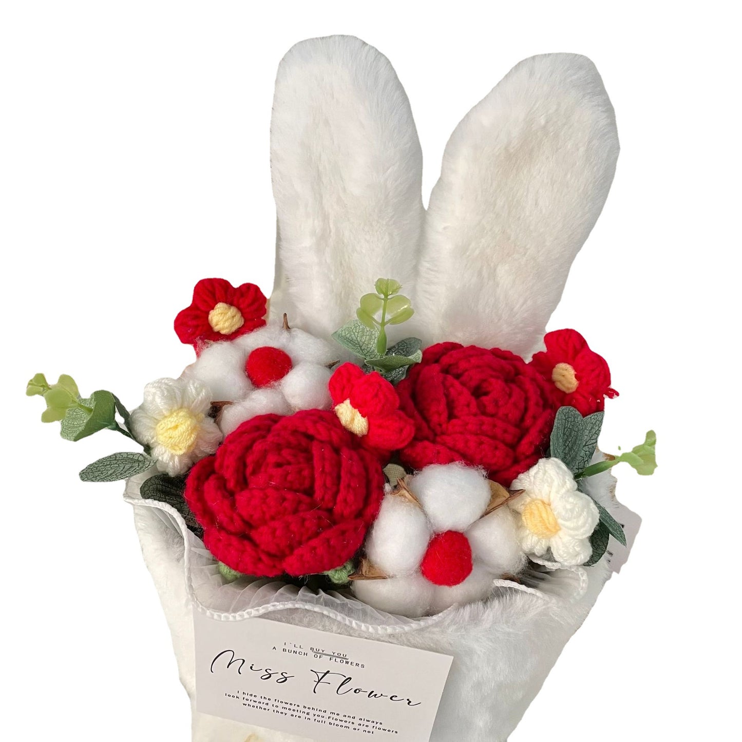 Creative Knitted Rabbit Ears Bouquet