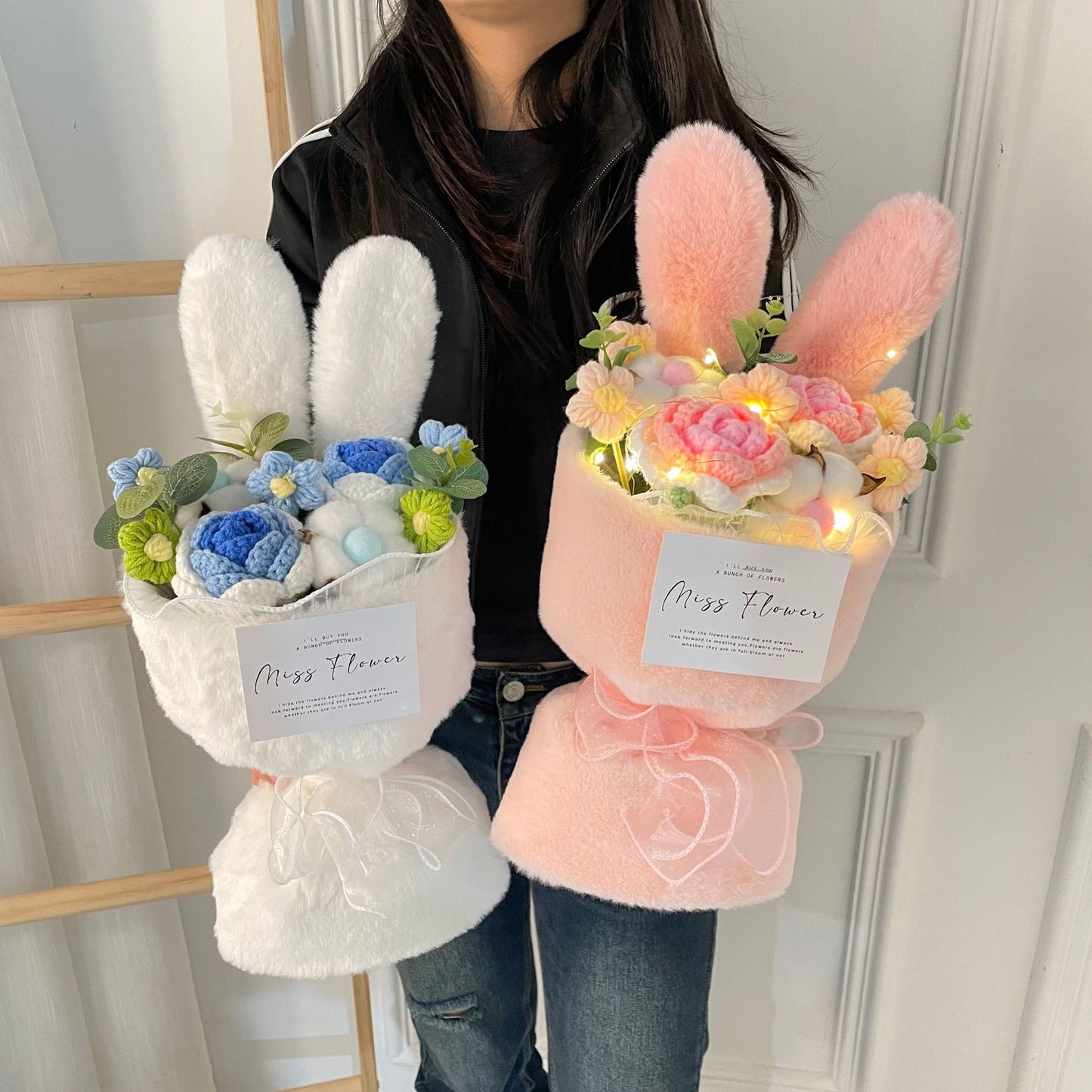 Creative Knitted Rabbit Ears Bouquet