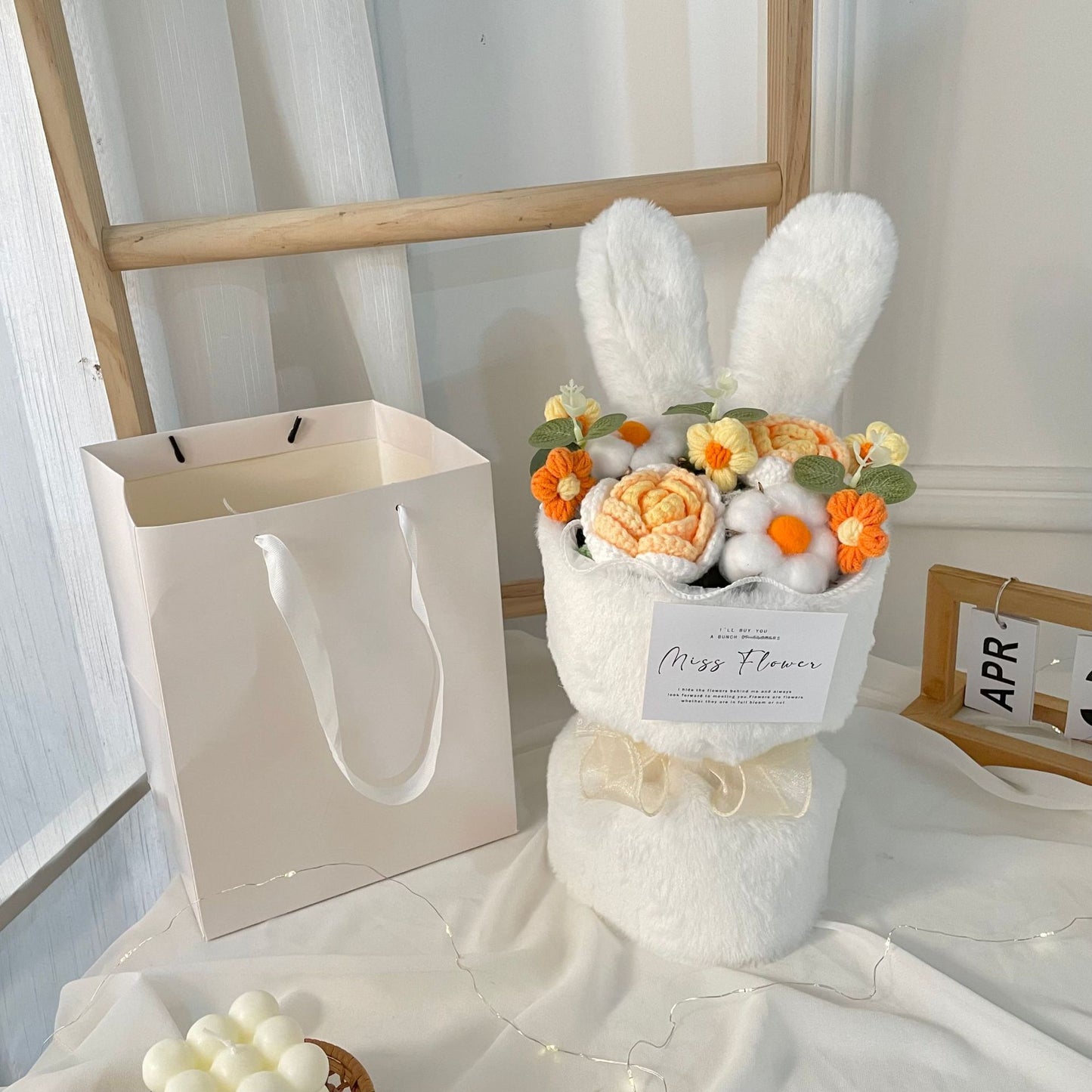 Creative Knitted Rabbit Ears Bouquet