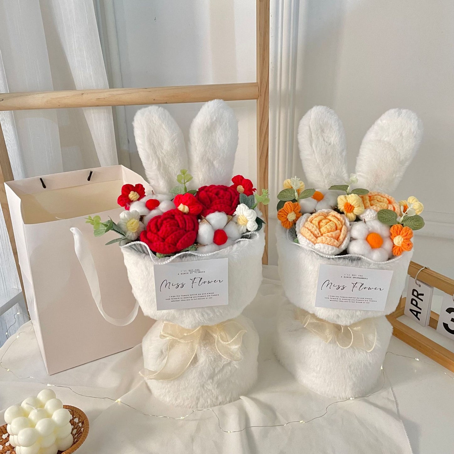 Creative Knitted Rabbit Ears Bouquet