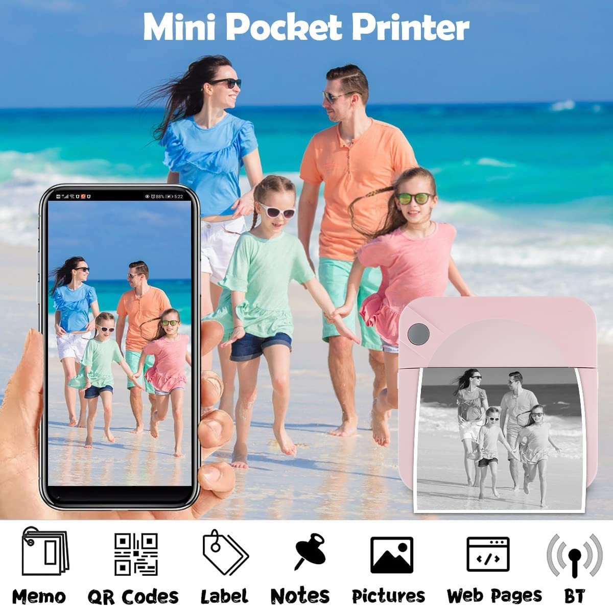 Mini Pocket Printer For Home Use