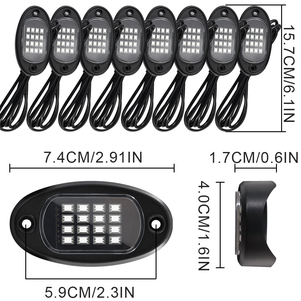 LED Car Atmosphere Chassis Lights RGB Colourful Music Rhythm Lamp