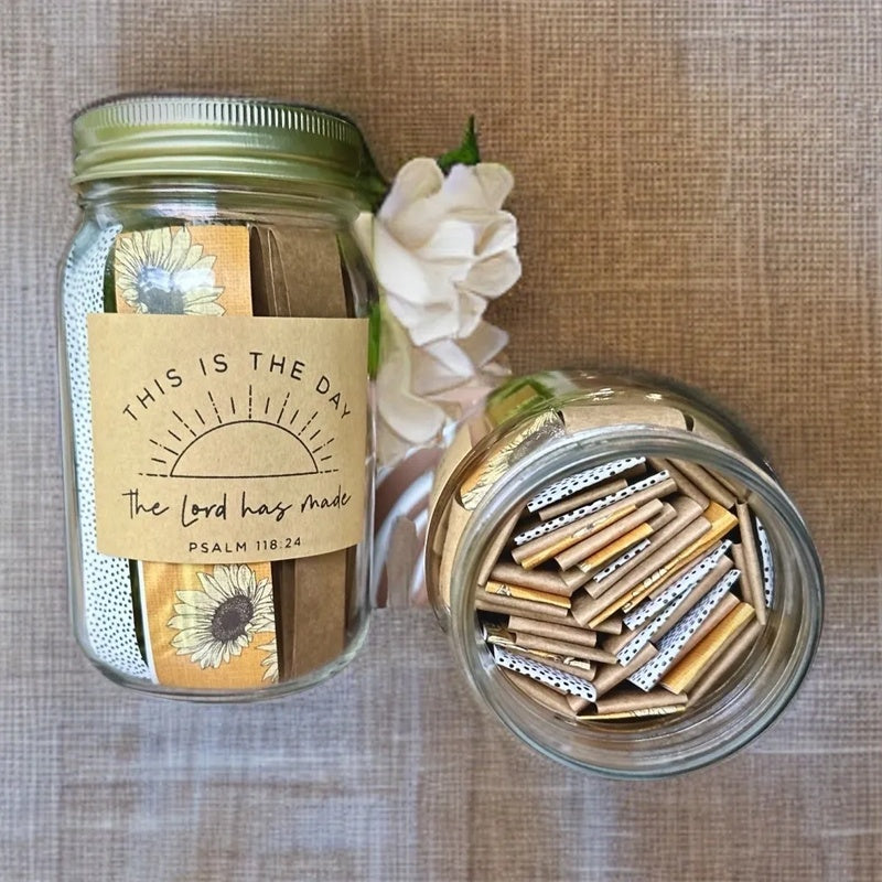 Handmade Bible Verses Jar 67 Color-coded Bible Verse Jar
