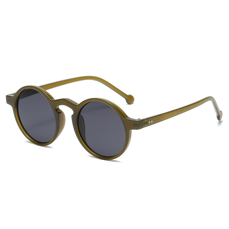 Stylish Small Round Frame Match UV Protection Sunglasses