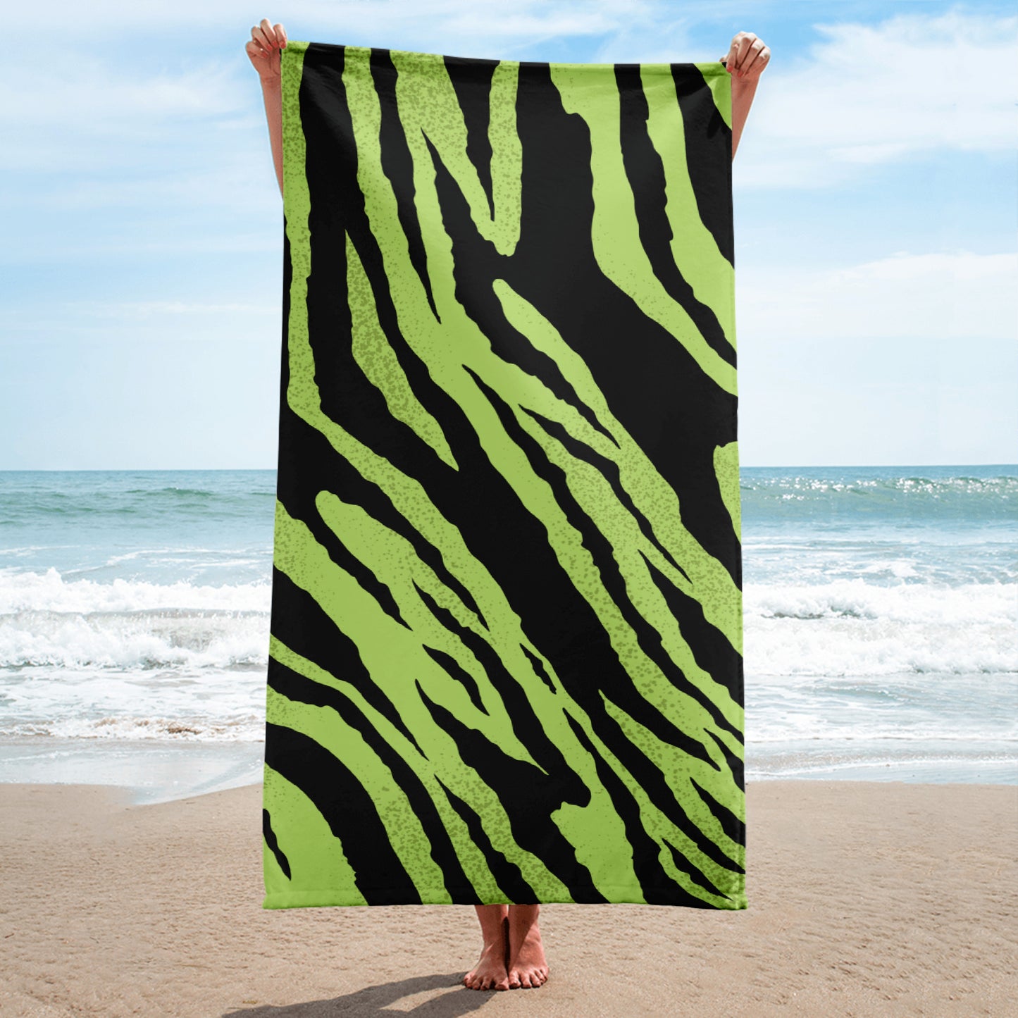Green Tiger Beach Towel