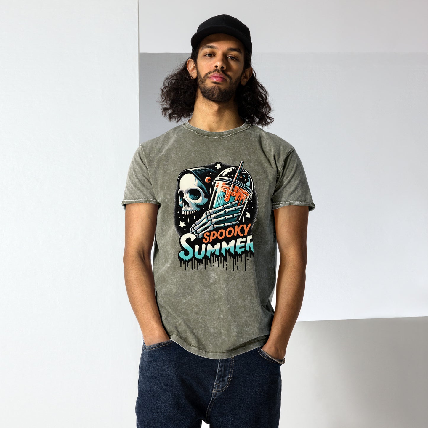 Spooky Summer Vibes Denim T-Shirt