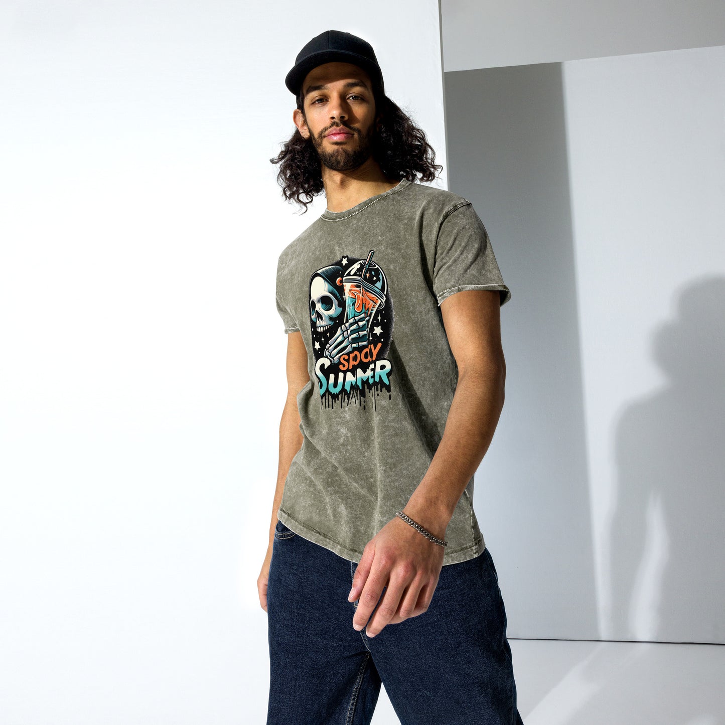 Spooky Summer Vibes Denim T-Shirt