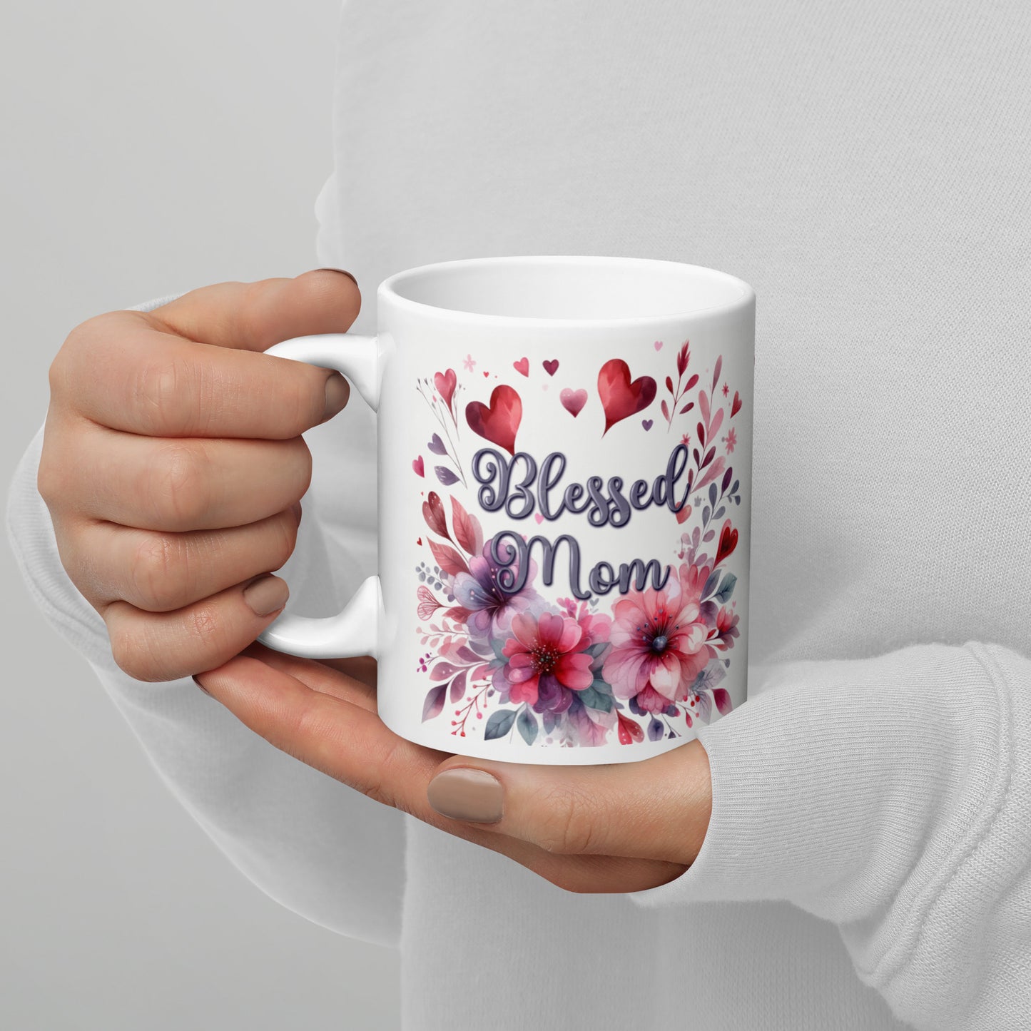 Blessed Mom glossy mug