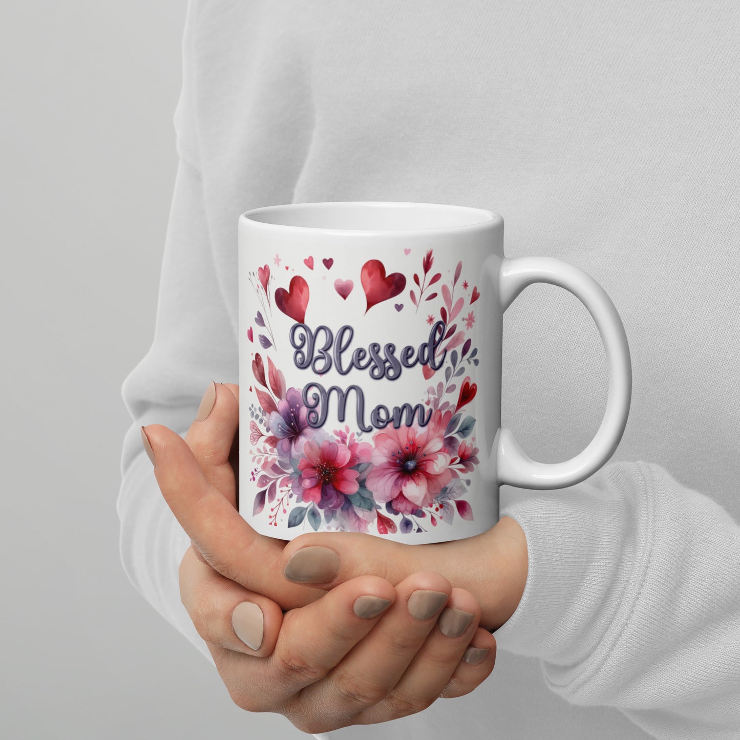 Blessed Mom glossy mug