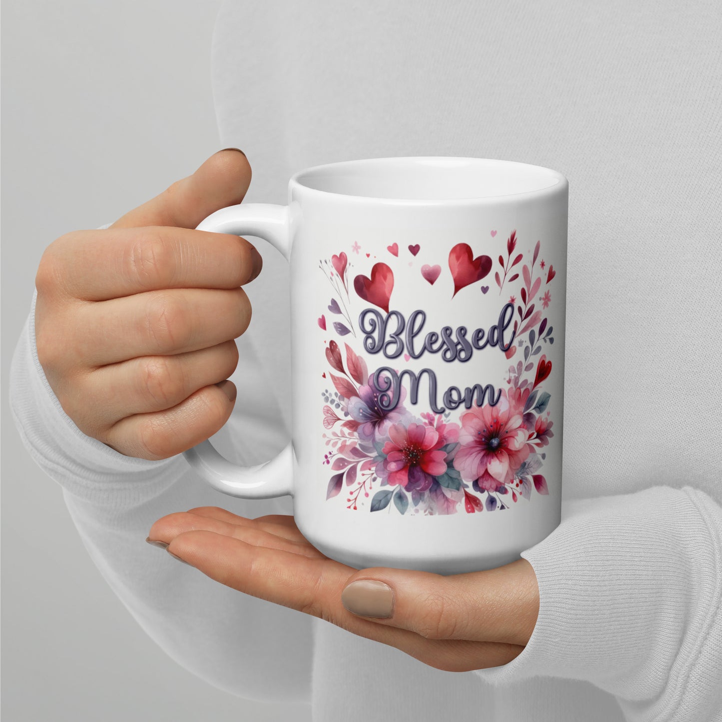 Blessed Mom glossy mug