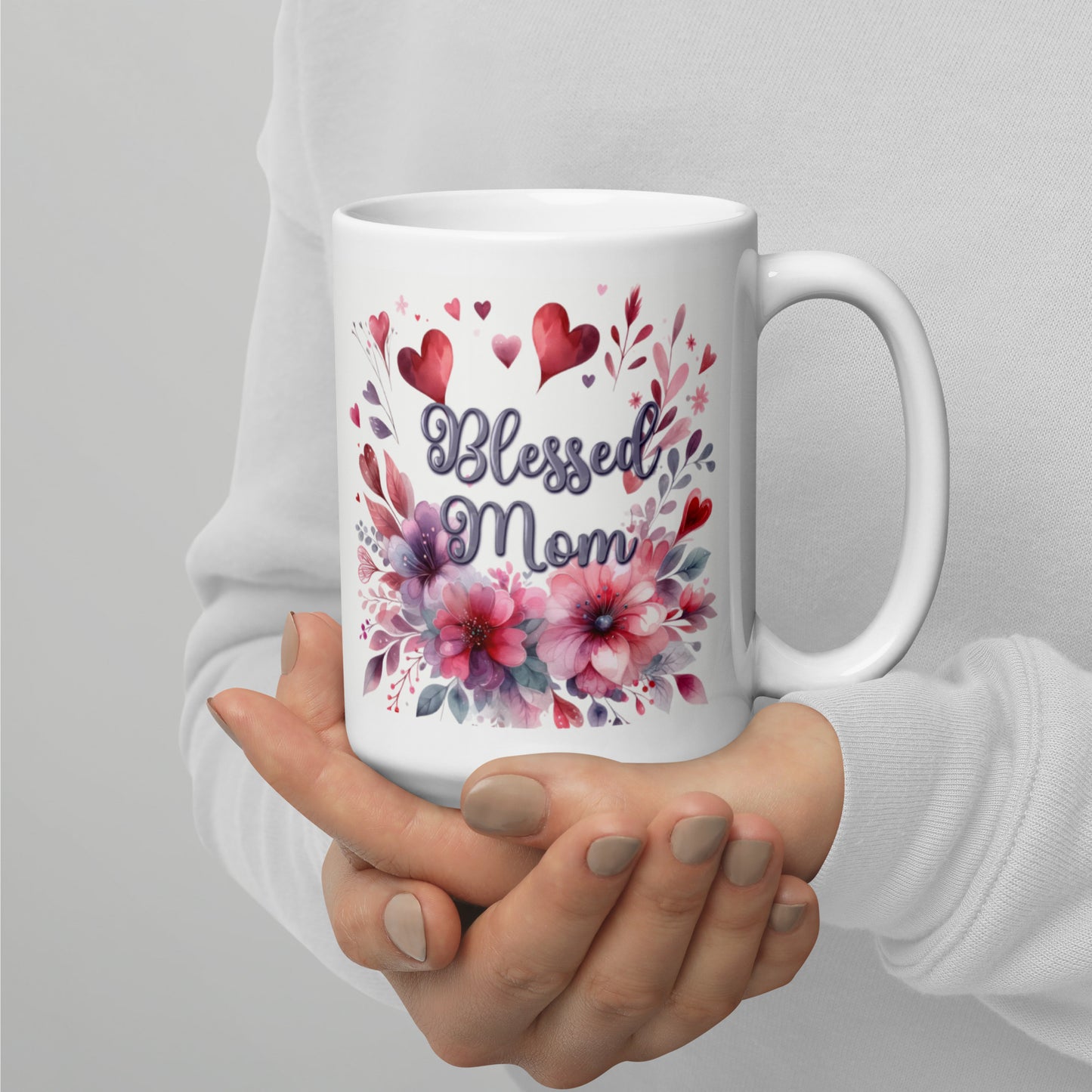 Blessed Mom glossy mug