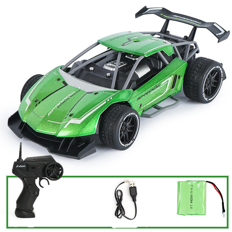 Remote control car high-speed four-wheel drive alloy off-road wireless charging RC car