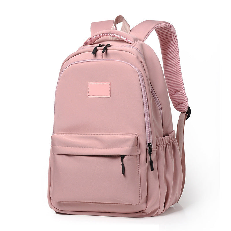 Fashion Oxford Backpack Waterproof Large Capacity Junior High School Students Schoolbag Girls Solid Campus Travel Bags