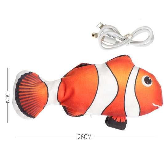 Simulation Fish Toy, Electric Cat Toy, USB Charging, Beating Fish Plush Toy