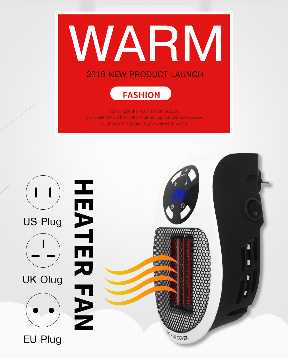 Multi-functional Portable Heater for Desktop Office