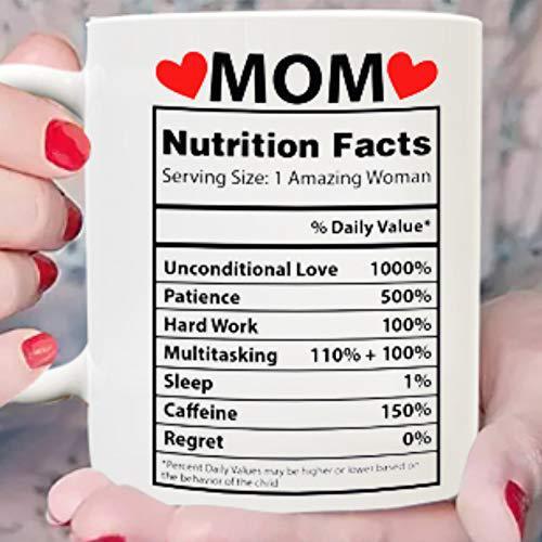 Mother's Day Nutrition Label Mug Ceramic Coffee Cup