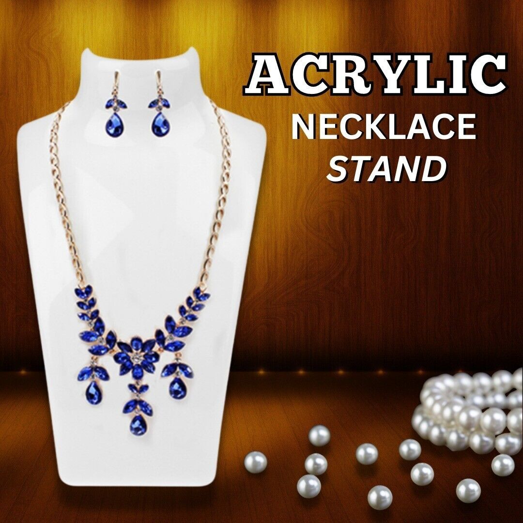 Acrylic Display Stand Necklace Pendant Bust Mannequin Earring Jewellery Chain Display