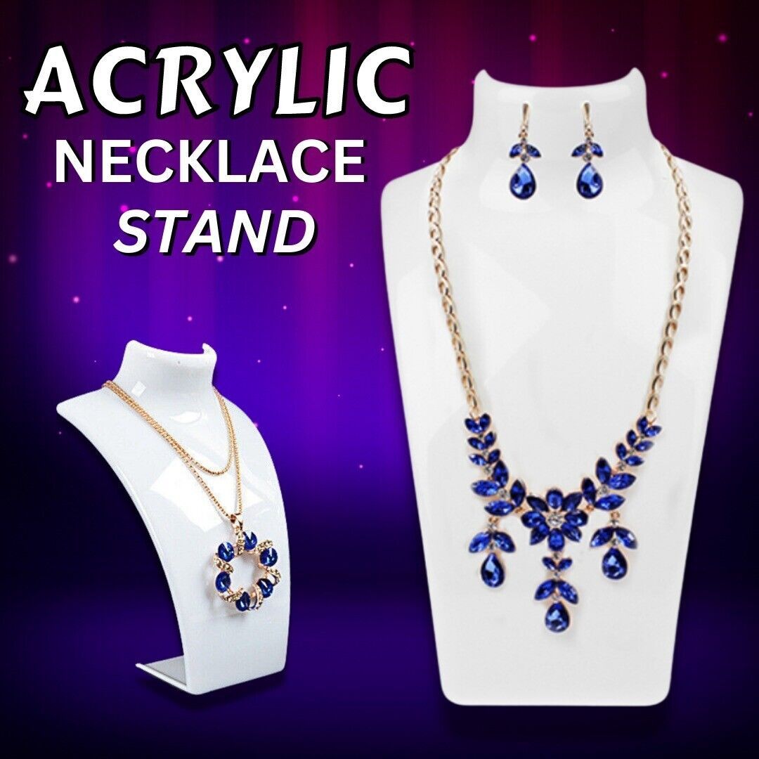 Acrylic Display Stand Necklace Pendant Bust Mannequin Earring Jewellery Chain Display