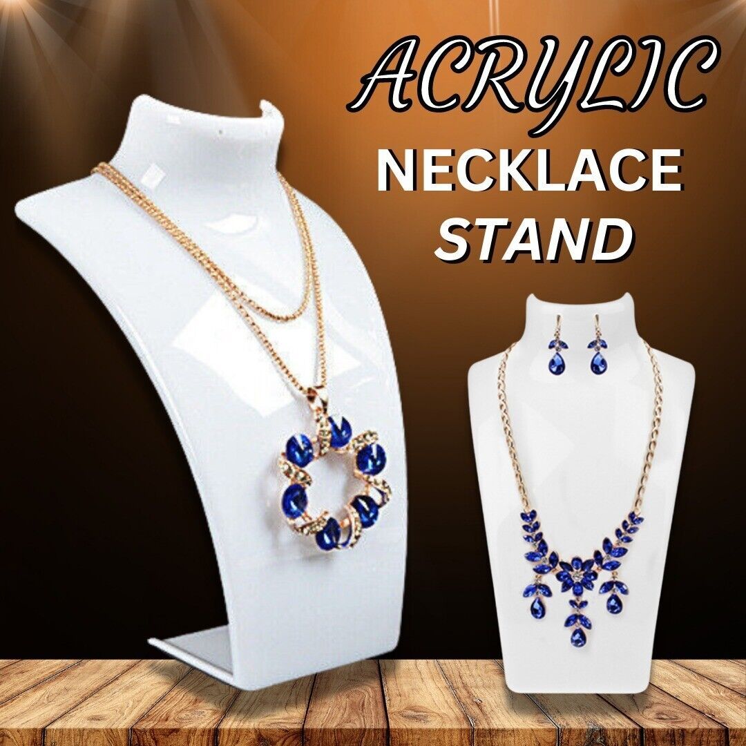Acrylic Display Stand Necklace Pendant Bust Mannequin Earring Jewellery Chain Display
