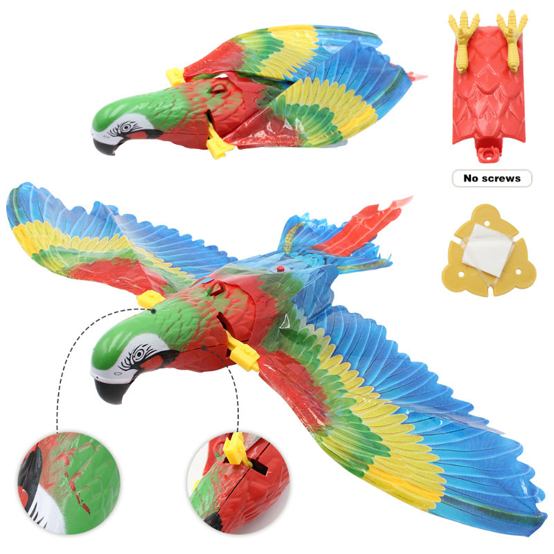 Simulation Bird Cat Interactive Pet Toys Hanging Eagle Flying Teaser Play