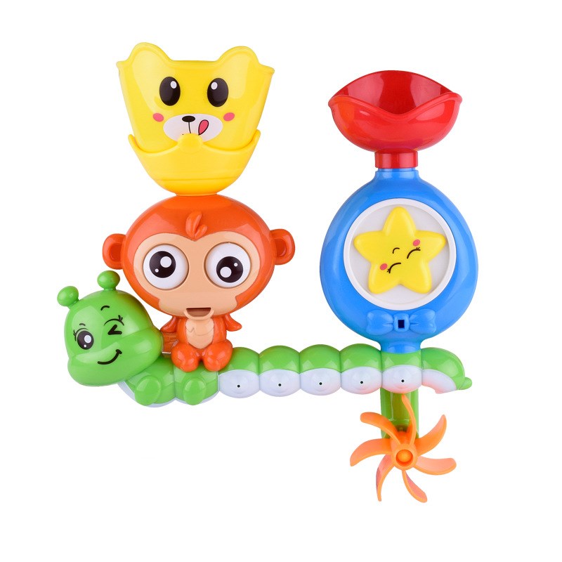 Playing with fun baby water toys