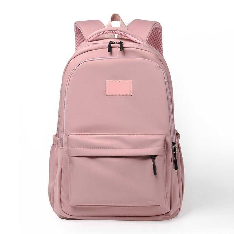 Fashion Oxford Backpack Waterproof Large Capacity Junior High School Students Schoolbag Girls Solid Campus Travel Bags