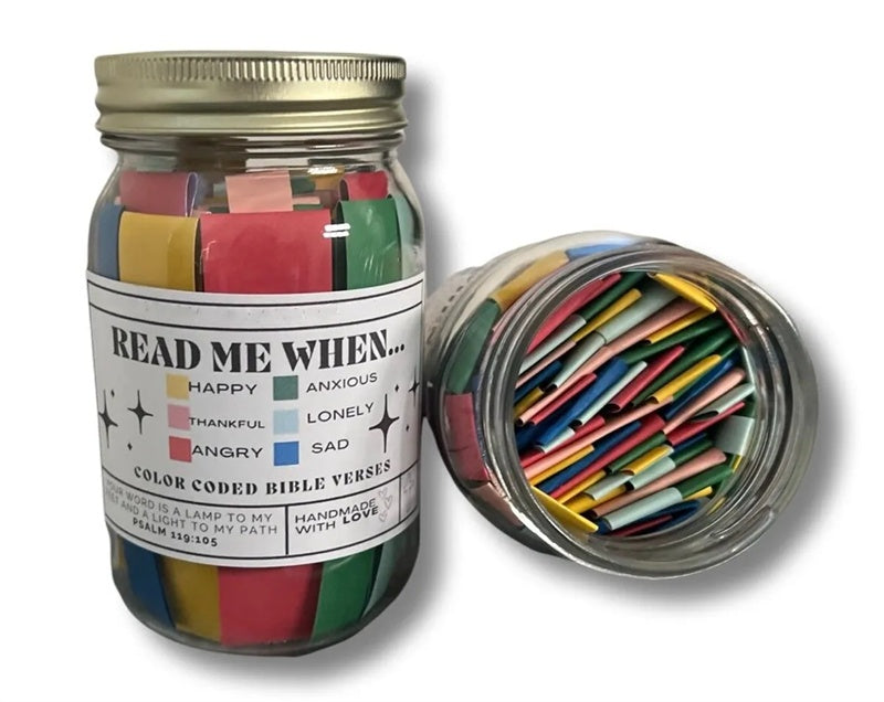 Handmade Bible Verses Jar 67 Color-coded Bible Verse Jar