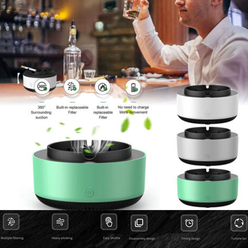 Smoke Removal Air Purification Ashtray Anion Purification Practical Automatic Purifier Ashtray Portable Gadgets For Car