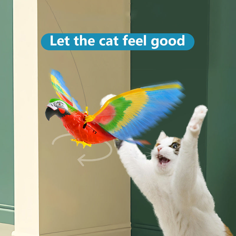 Simulation Bird Cat Interactive Pet Toys Hanging Eagle Flying Teaser Play