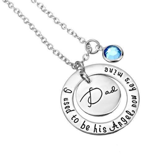 Dad and Mom Necklaces & Pendant Silver Chain For Mother's Day & Father's Day Gifts