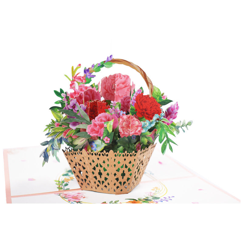 3D Popup Flower Bouquet Cards Gifts for Mothers Day