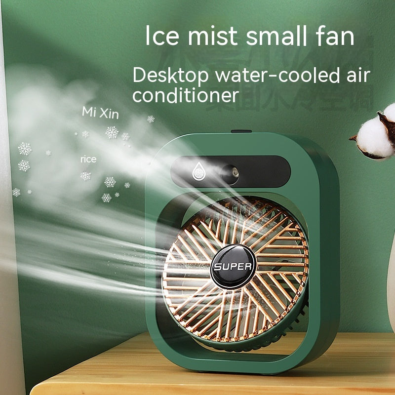 Air Conditioning Fan Desk Misting Fan Air Cooler Cooling USB Rechargeable Humidifier Portable Spray Fan With 3 Wind Speeds Mist Fan