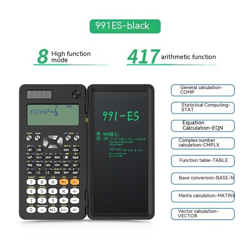 2 In 1 Foldable Scientific Calculators Handwriting Multi-functional Calculators