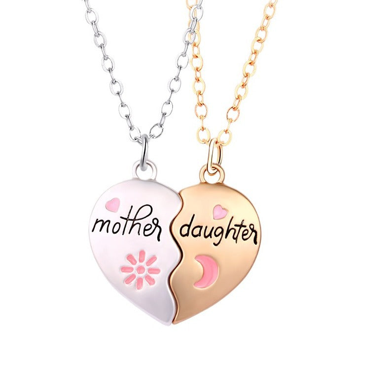 Mother-Daughter Matching Heart Magnetic Pendant Fashion Gifts for Mother's Day