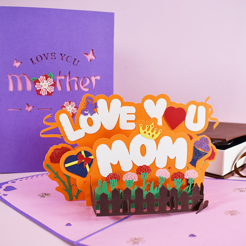 3D Popup Flower Bouquet Cards Gifts for Mothers Day