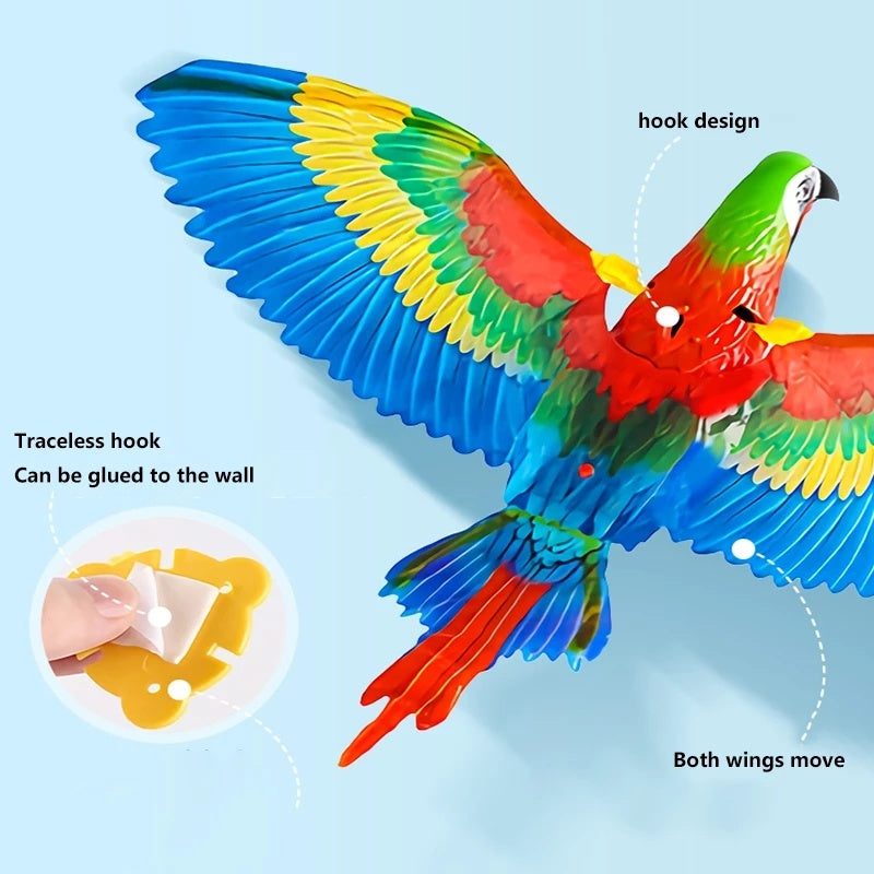 Simulation Bird Cat Interactive Pet Toys Hanging Eagle Flying Teaser Play