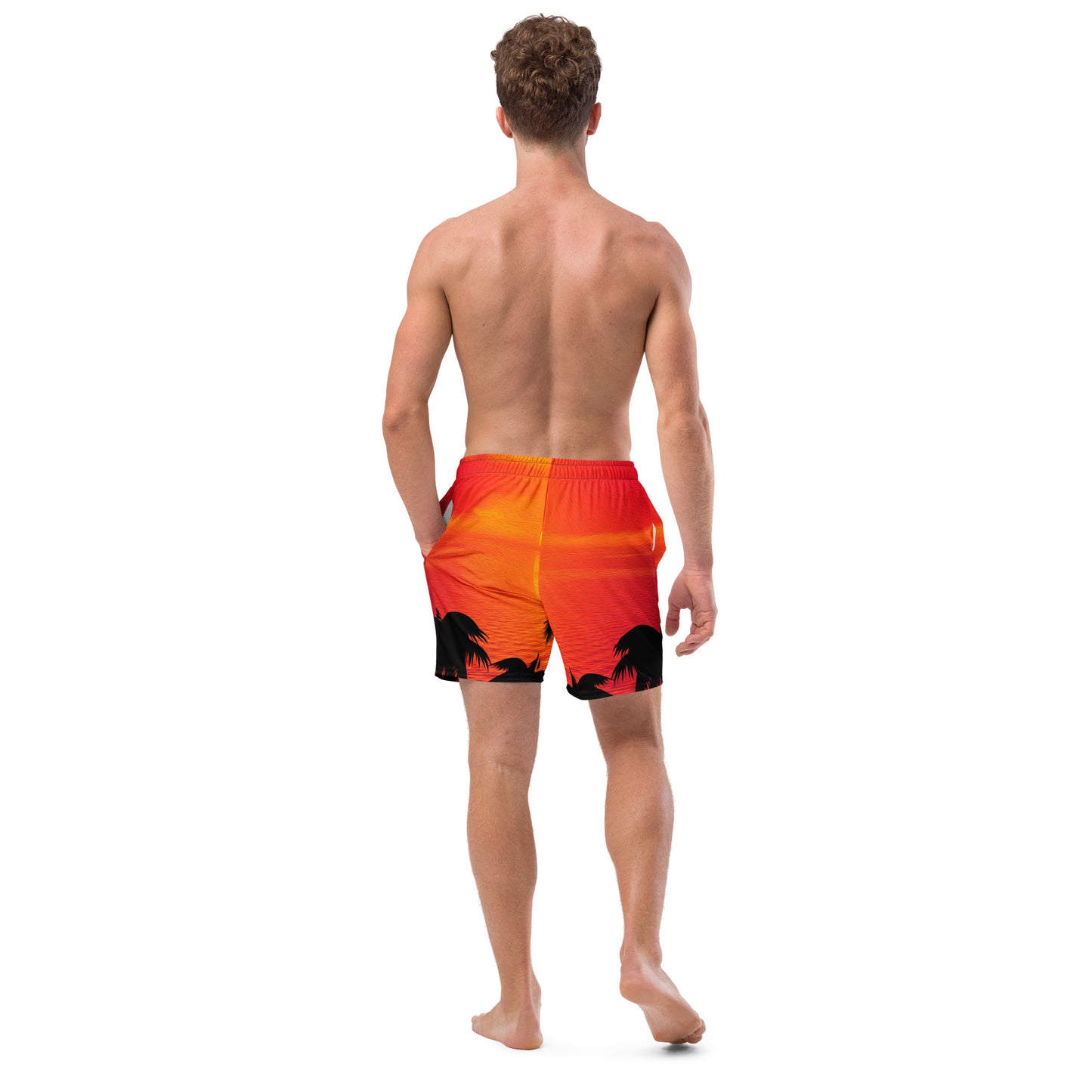 Tropical Sunset Men's swim trunks