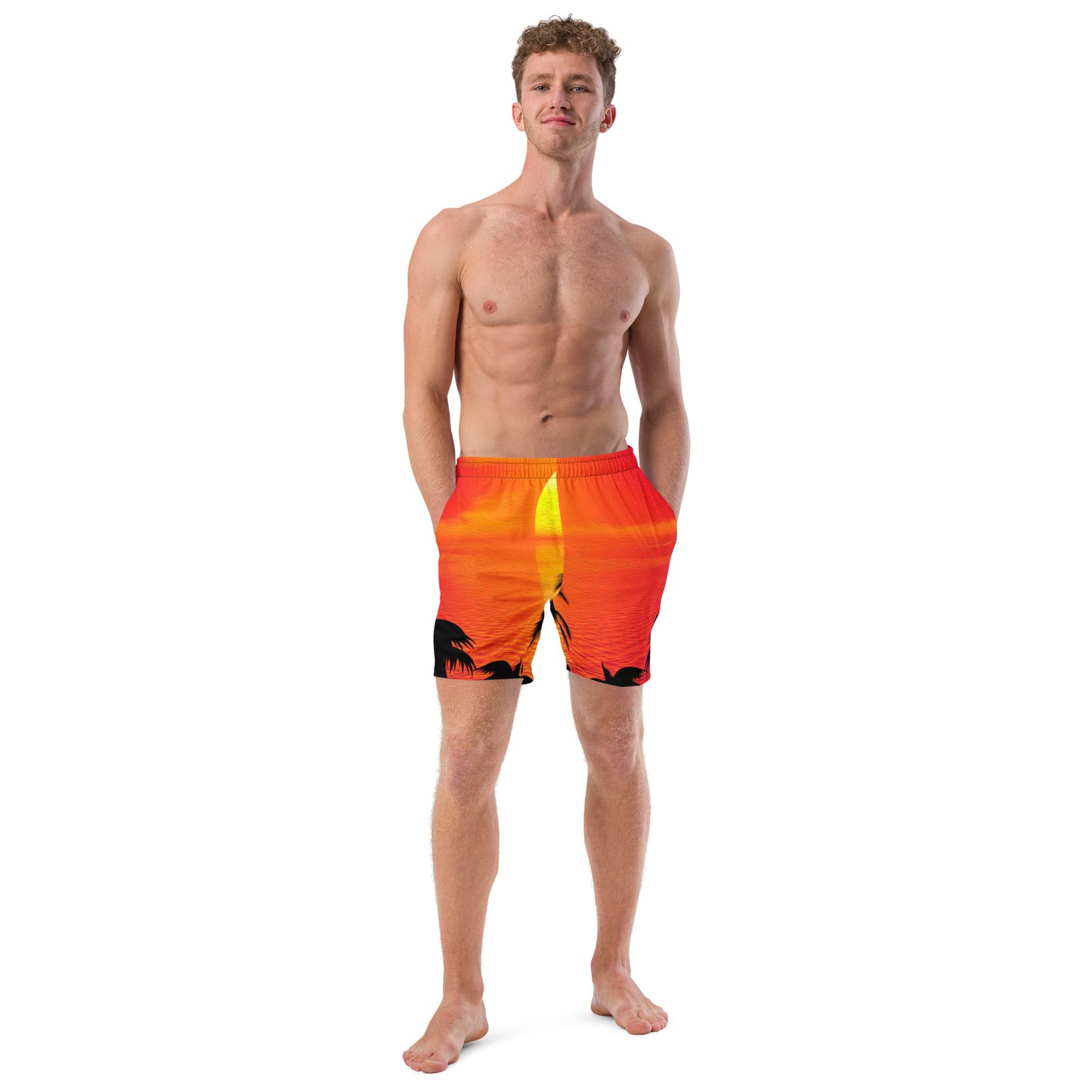 Tropical Sunset Men's swim trunks