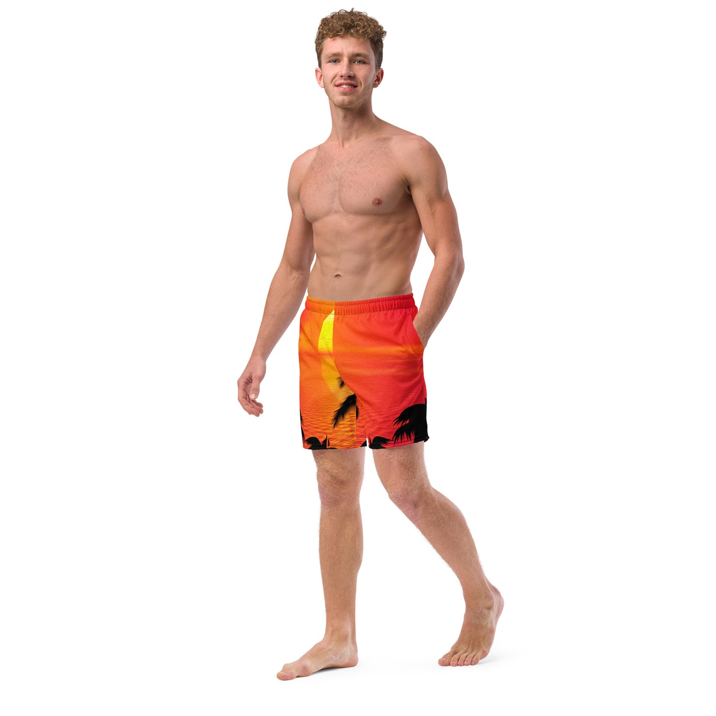 Tropical Sunset Men's swim trunks