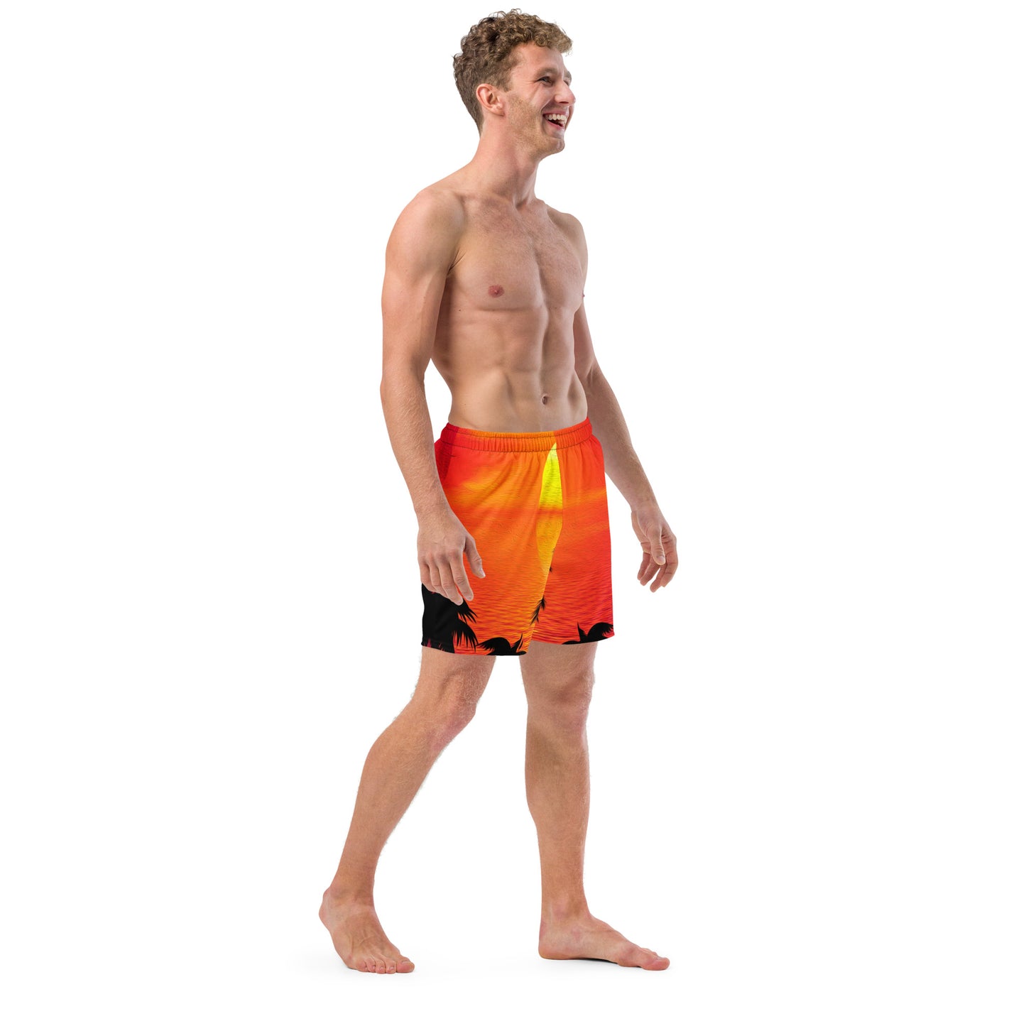 Tropical Sunset Men's swim trunks