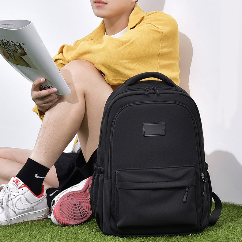 Fashion Oxford Backpack Waterproof Large Capacity Junior High School Students Schoolbag Girls Solid Campus Travel Bags